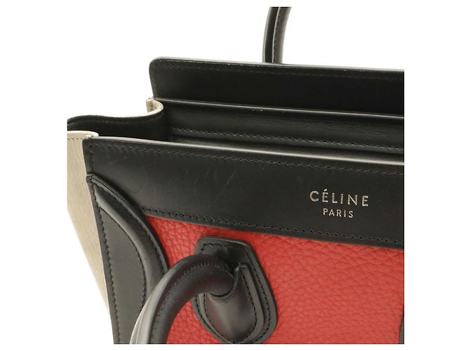 Céline Borsa a tracolla Celine Luggage Nano Shopper Nero - vista 4