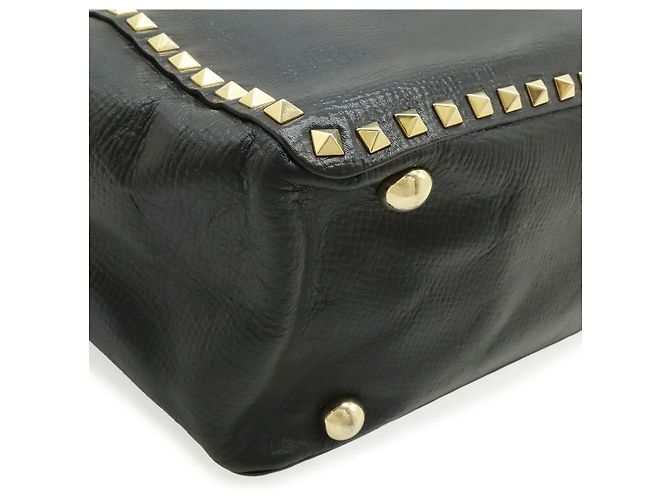 Valentino Garavani Borsa Tote Valentino Rockstud Nero - vista 3