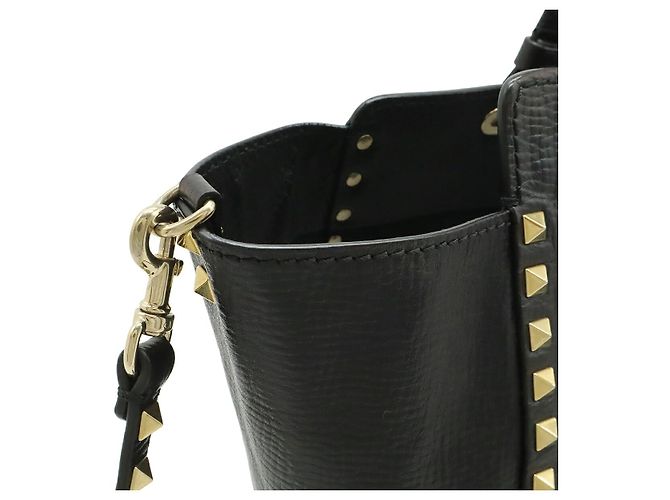 Valentino Garavani Borsa Tote Valentino Rockstud Nero - vista 4