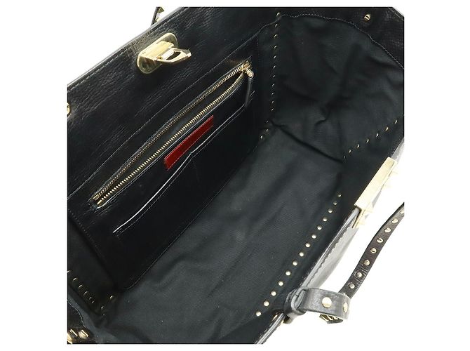 Valentino Garavani Borsa Tote Valentino Rockstud Nero - vista 7