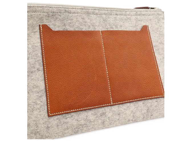 Clutch Hermès Toudou in pelle Multicolore - vista 7