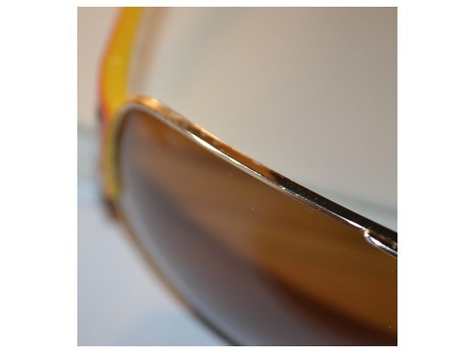 Prada SPR52G Sonnenbrille - Braun/Orange Gelb - Ansicht 11