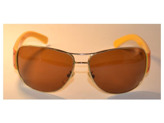 Prada SPR52G Sonnenbrille - Braun/Orange Gelb - Ansicht 2