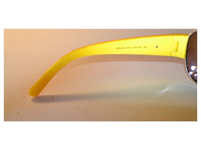 Prada SPR52G Sonnenbrille - Braun/Orange Gelb - Ansicht 7
