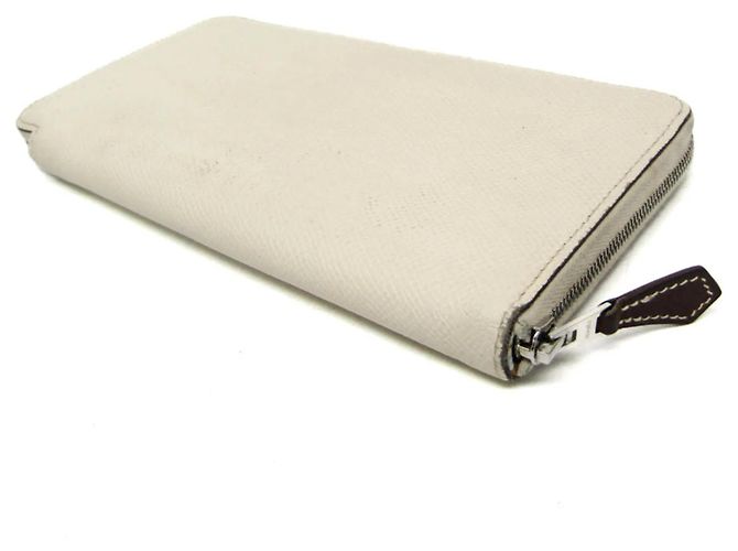 Hermès Hermes Azap Zip Around Silk'in Epsom Long Beige - vista 2