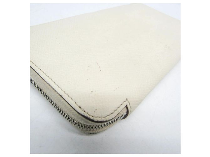 Hermès Hermes Azap Zip Around Silk'in Epsom Long Beige - vista 6