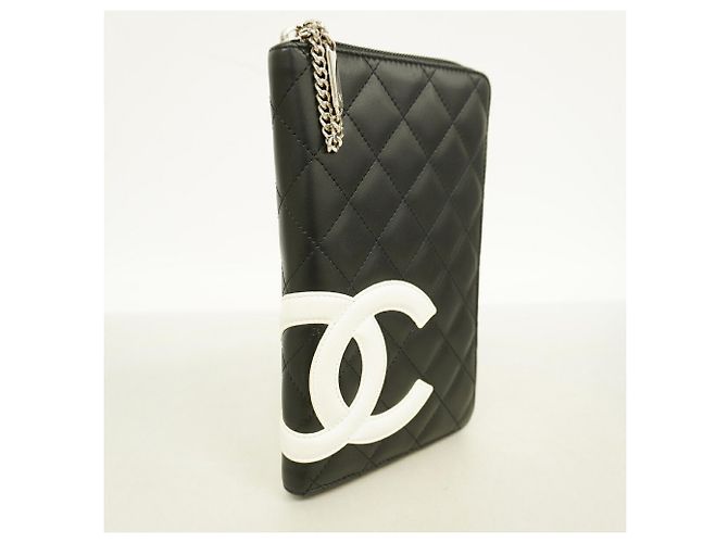 Chanel Cambon Langbeutel aus Lammleder Schwarz - Ansicht 2
