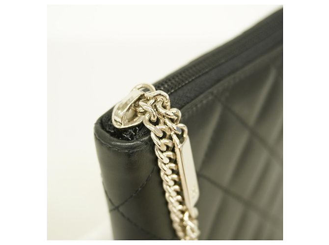 Chanel Cambon Langbeutel aus Lammleder Schwarz - Ansicht 6
