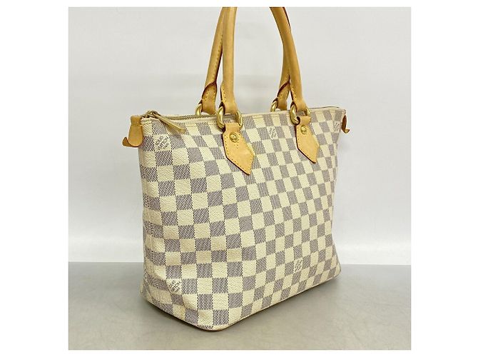 Borsa Louis Vuitton Damier Azur Saleya PM Bianco - vista 2