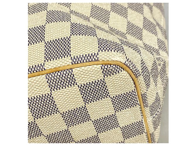 Borsa Louis Vuitton Damier Azur Saleya PM Bianco - vista 6