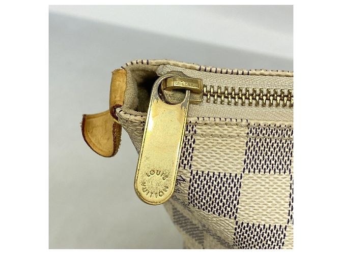 Borsa Louis Vuitton Damier Azur Saleya PM Bianco - vista 7