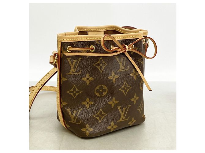 Borsa a tracolla Louis Vuitton Monogram Nano Noe Marrone - vista 2