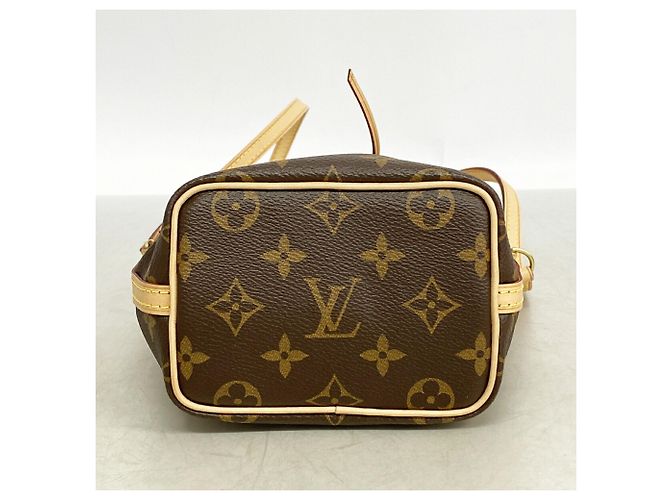 Borsa a tracolla Louis Vuitton Monogram Nano Noe Marrone - vista 3