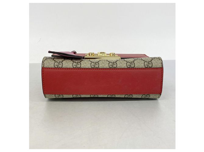Borsa a tracolla Gucci GG Supreme Marrone Rosso - vista 3