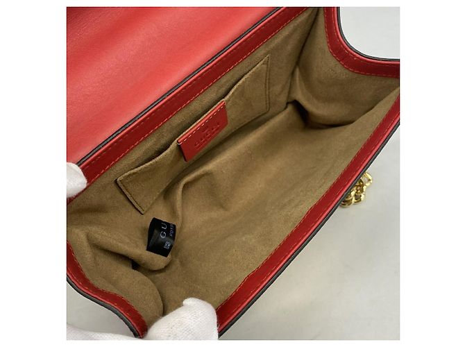 Borsa a tracolla Gucci GG Supreme Marrone Rosso - vista 4