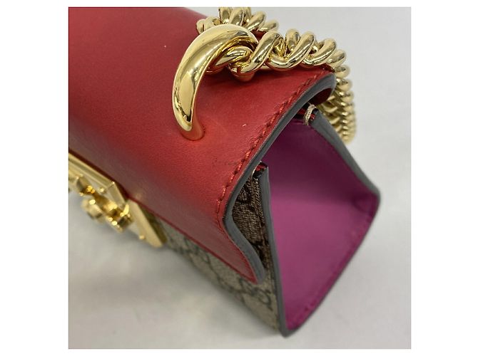 Borsa a tracolla Gucci GG Supreme Marrone Rosso - vista 6