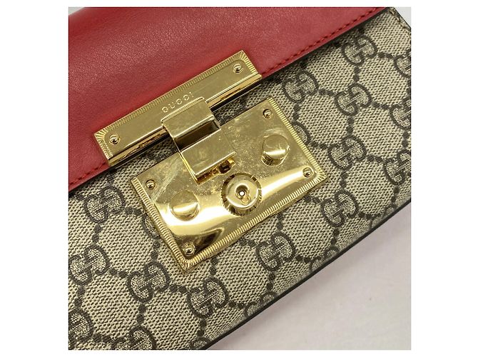 Borsa a tracolla Gucci GG Supreme Marrone Rosso - vista 9