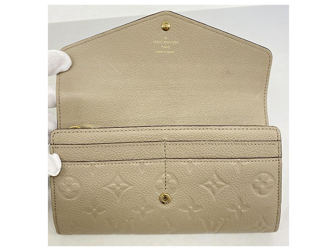 Louis Vuitton Monogram Empreinte Portefeuille Sarah Long Wallet Grigio - vista 8