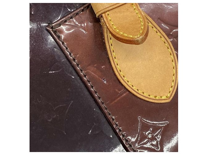 Borsa a tracolla Louis Vuitton Vernis Rosewood Avenue Bordò - vista 7