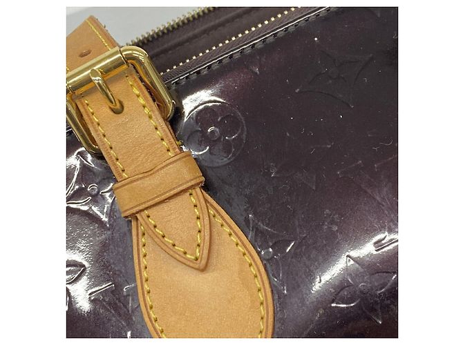 Borsa a tracolla Louis Vuitton Vernis Rosewood Avenue Bordò - vista 9