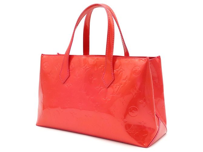 Borsa Louis Vuitton Monogram Vernis Wilshire PM Rosa - vista 3
