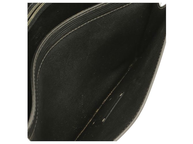 Louis Vuitton Epi Pochette Sellier Dragonne Nero Bianco - vista 10