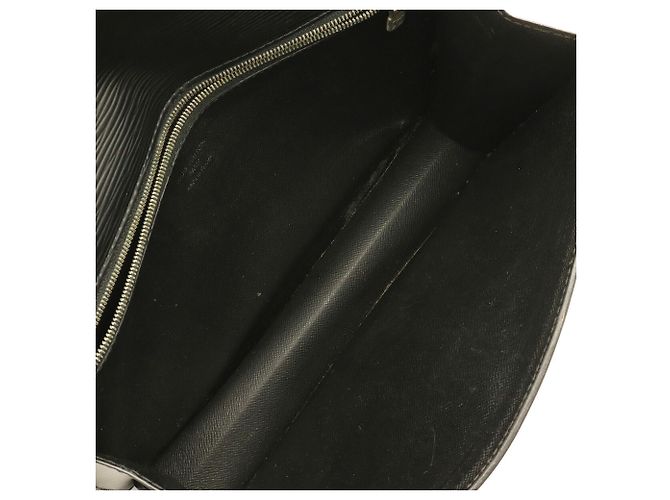 Louis Vuitton Epi Pochette Sellier Dragonne Nero Bianco - vista 8