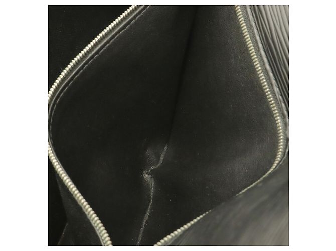 Louis Vuitton Epi Pochette Sellier Dragonne Nero Bianco - vista 9
