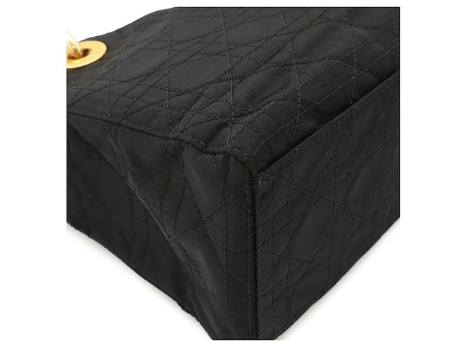 Borsa Tote Christian Dior Lady Cannage Black Nero - vista 4