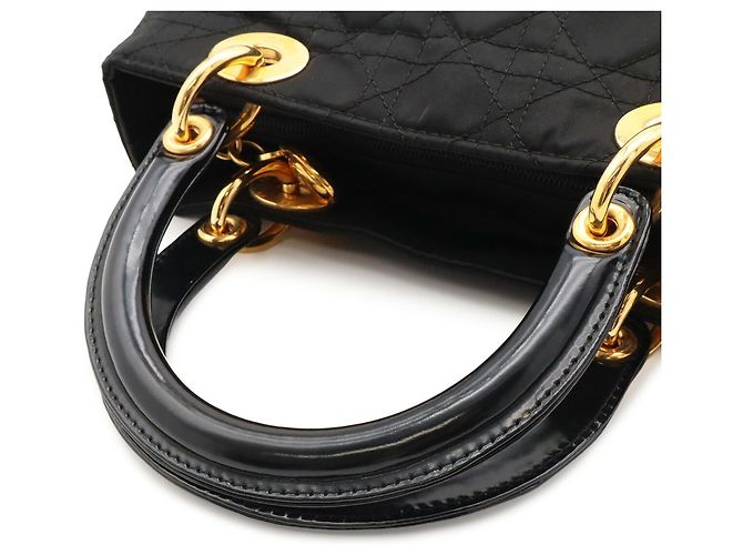 Borsa Tote Christian Dior Lady Cannage Black Nero - vista 5