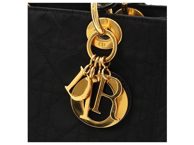 Borsa Tote Christian Dior Lady Cannage Black Nero - vista 6