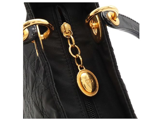 Borsa Tote Christian Dior Lady Cannage Black Nero - vista 7