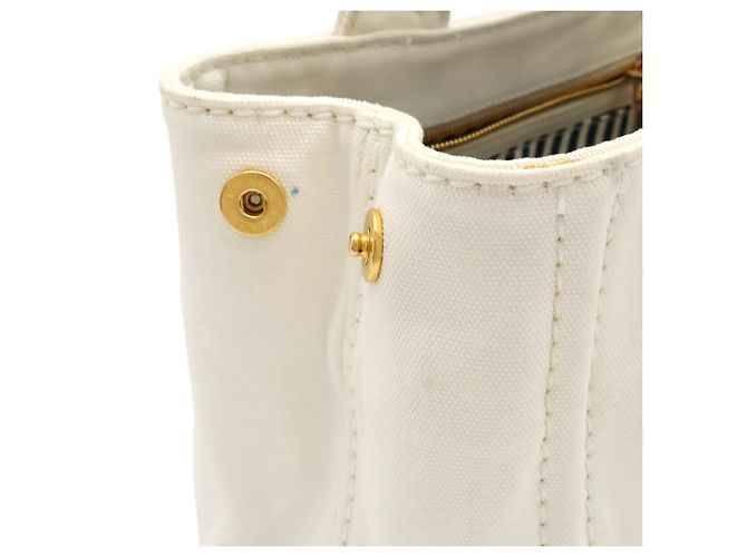 Borsa Tote/Borsa a Tracolla Prada Canapa Bianco Giallo Blu navy - vista 8