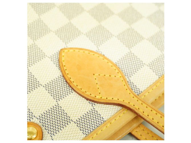 Borsa Tote Louis Vuitton Damier Azur Neverfull PM Bianco - vista 10