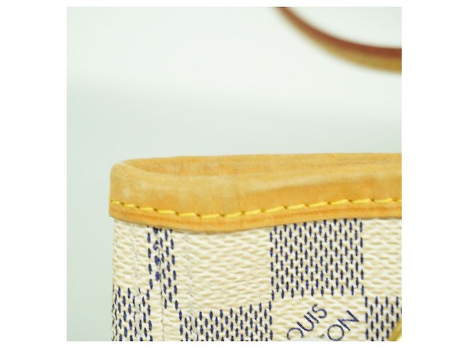 Borsa Tote Louis Vuitton Damier Azur Neverfull PM Bianco - vista 11