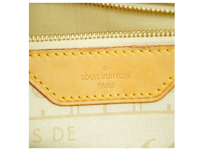 Borsa Tote Louis Vuitton Damier Azur Neverfull PM Bianco - vista 5
