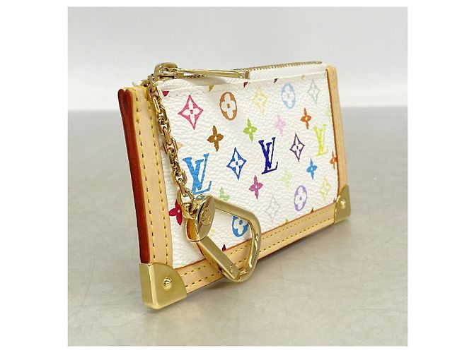 Louis Vuitton Monogram Multicolor Pochette Clé M92655 Bianco - vista 2