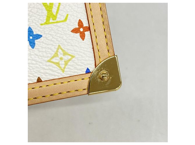 Louis Vuitton Monogram Multicolor Pochette Clé M92655 Bianco - vista 5