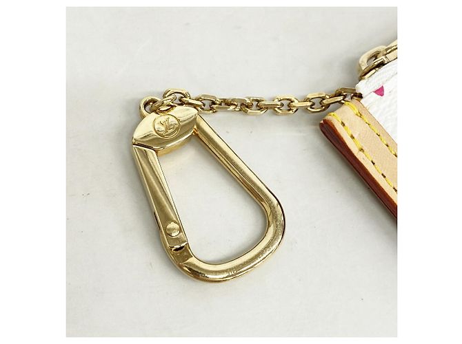 Louis Vuitton Monogram Multicolor Pochette Clé M92655 Bianco - vista 6
