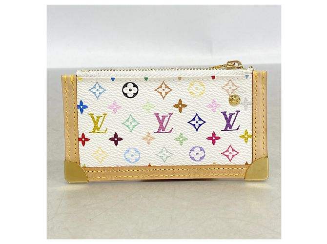 Louis Vuitton Monogram Multicolor Pochette Clé M92655 Bianco - vista 7