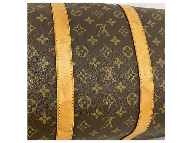 Louis Vuitton Boston Monogram Keepall 55 Castaño - vista 11