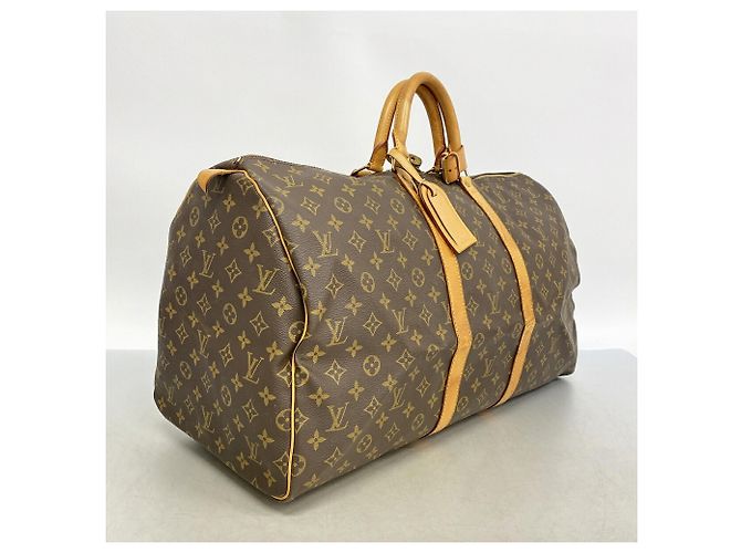 Louis Vuitton Boston Monogram Keepall 55 Castaño - vista 2