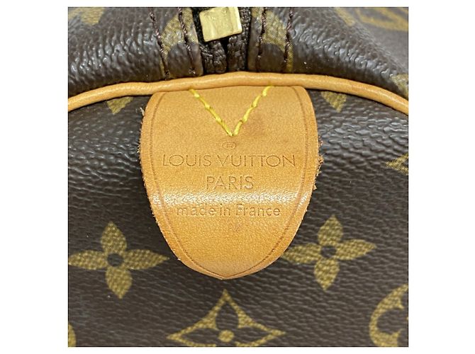 Louis Vuitton Boston Monogram Keepall 55 Castaño - vista 5