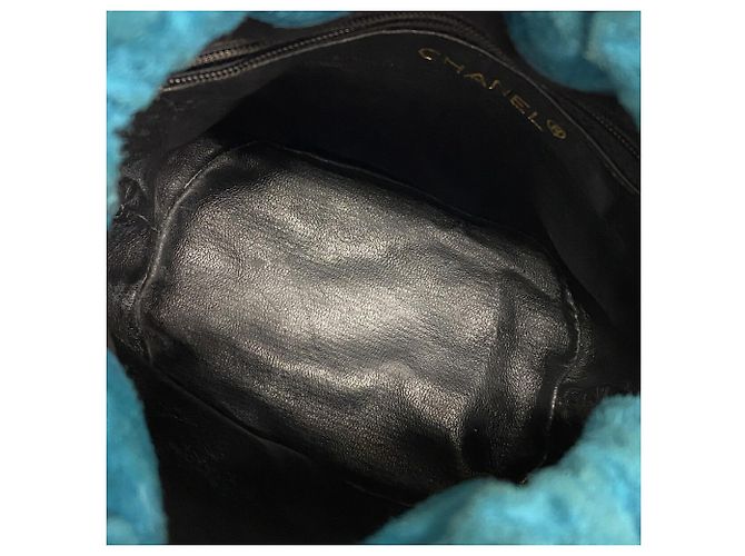 Borsa a spalla Chanel Matelassé Blu - vista 4