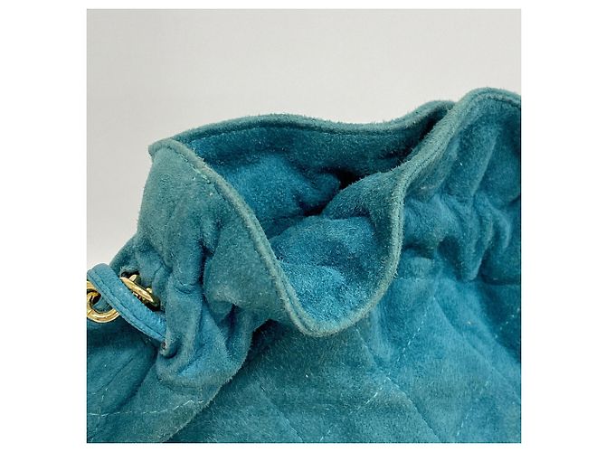 Borsa a spalla Chanel Matelassé Blu - vista 7