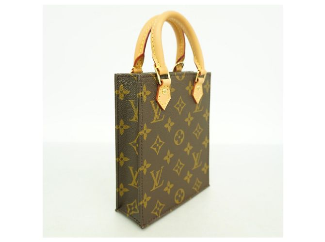 Borsa Louis Vuitton Monogram Petite Sac Plat Marrone - vista 2