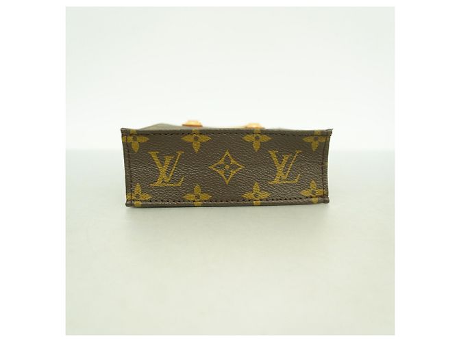Borsa Louis Vuitton Monogram Petite Sac Plat Marrone - vista 3