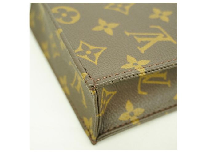 Borsa Louis Vuitton Monogram Petite Sac Plat Marrone - vista 6