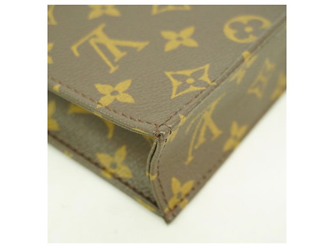 Borsa Louis Vuitton Monogram Petite Sac Plat Marrone - vista 7