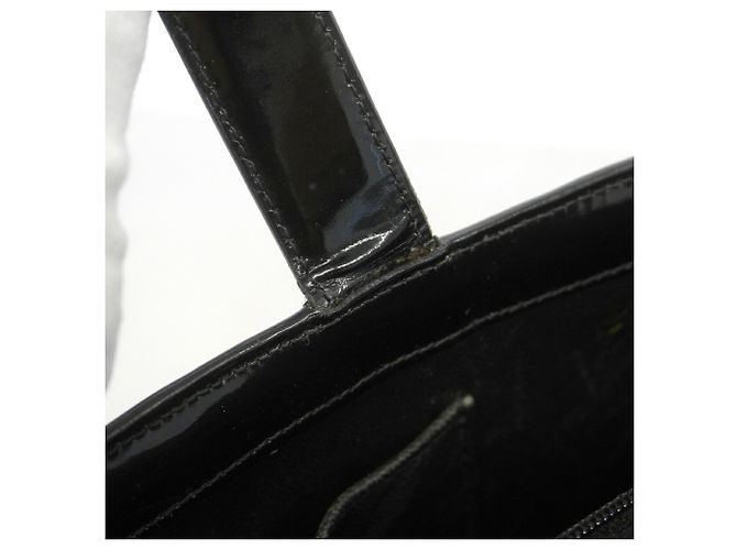 Chanel Tote Bag aus schwarzem Lackleder - Ansicht 13